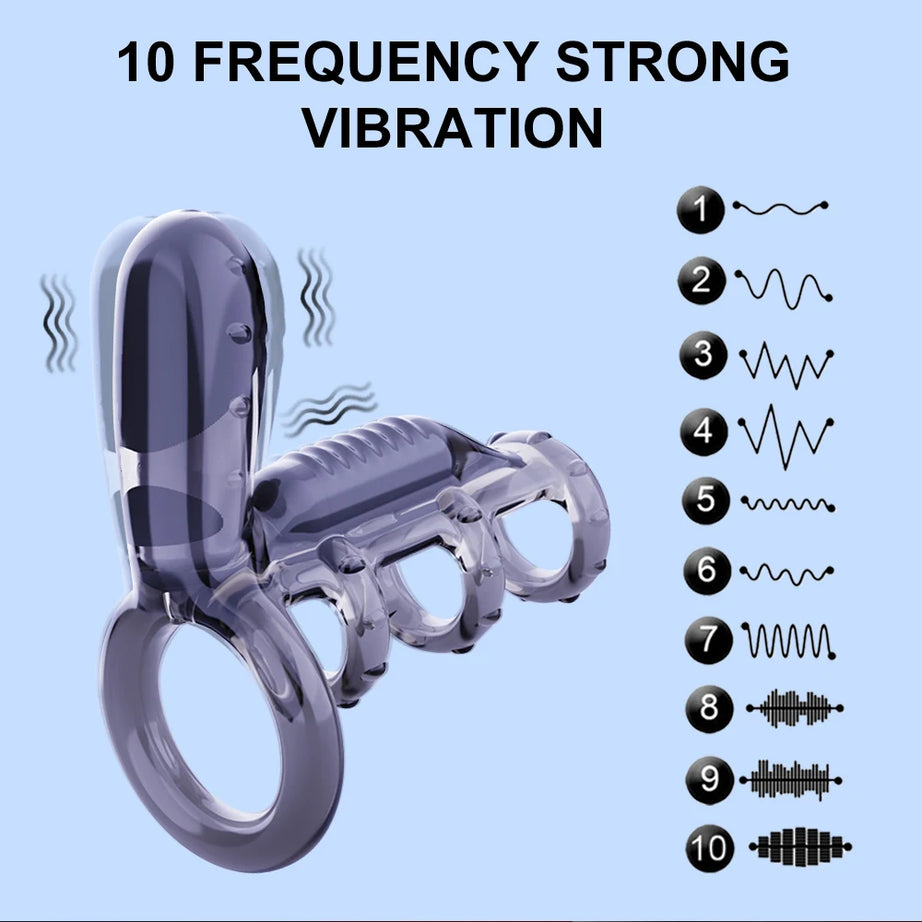 Vibrating Cock ring sleeve  for Men for Delay Ejaculation G Spot Stimulation Bullet