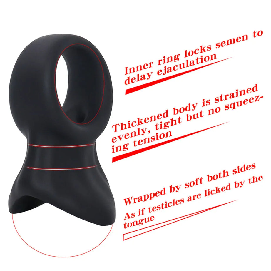 Reusable Penis Ring Scrotum Bondage Cock Ring Sex Toys For Men