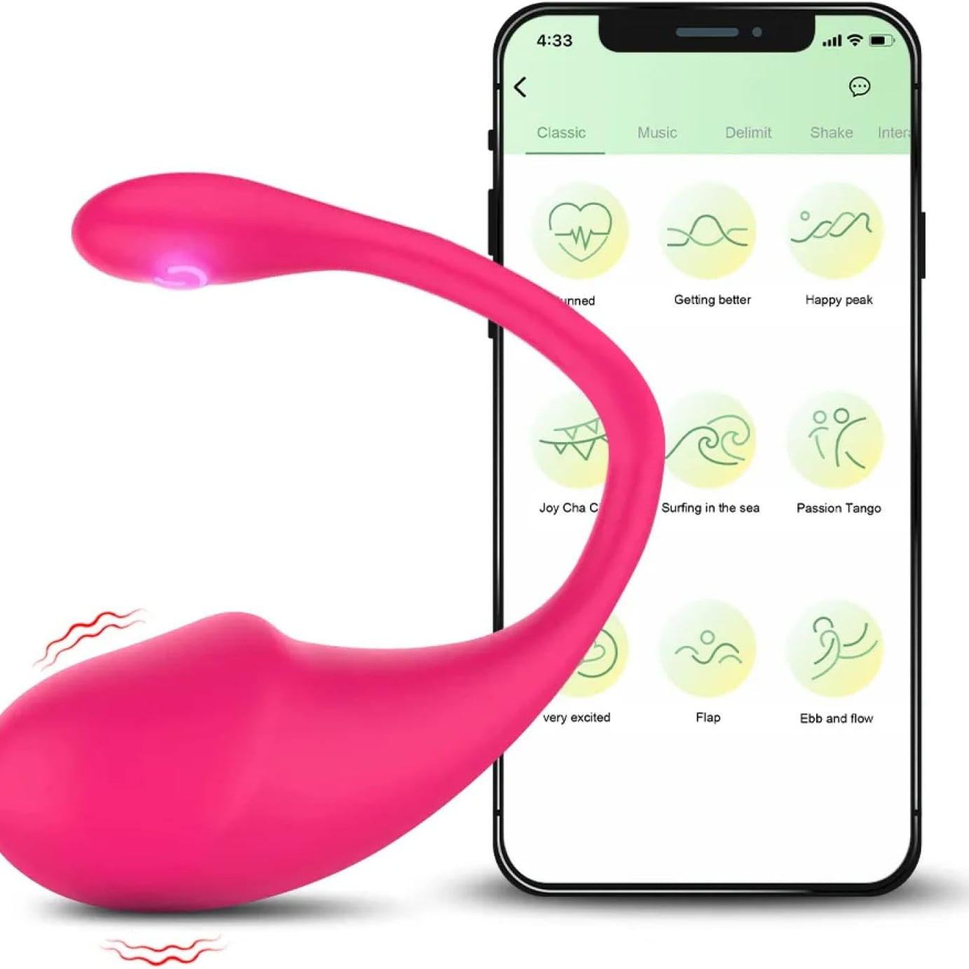 Vibromasseur portable avec télécommande Bluetooth, Massage du point G, clitoris, œuf vibrant, gode stimulateur, jouets sexuels pour femmes adultes