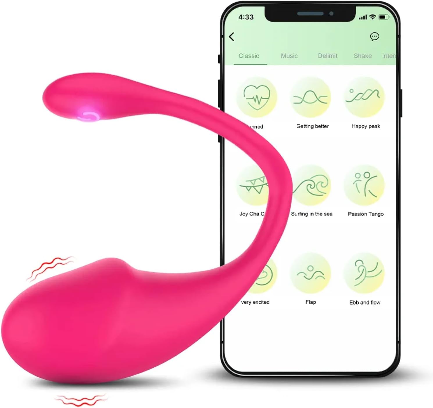 Vibromasseur portable avec télécommande Bluetooth, Massage du point G, clitoris, œuf vibrant, gode stimulateur, jouets sexuels pour femmes adultes