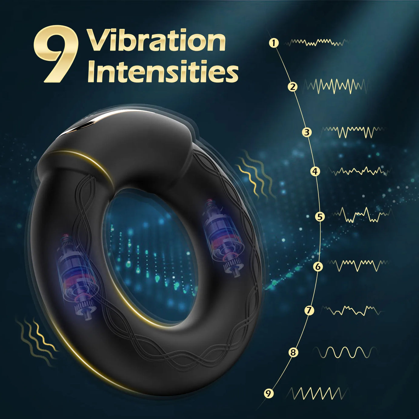 Anneau pénien vibrateur chauffant télécommandé APP pour une érection plus longue et des performances de coq puissantes avec 10 modes d'érection retardatrice d'éjaculation