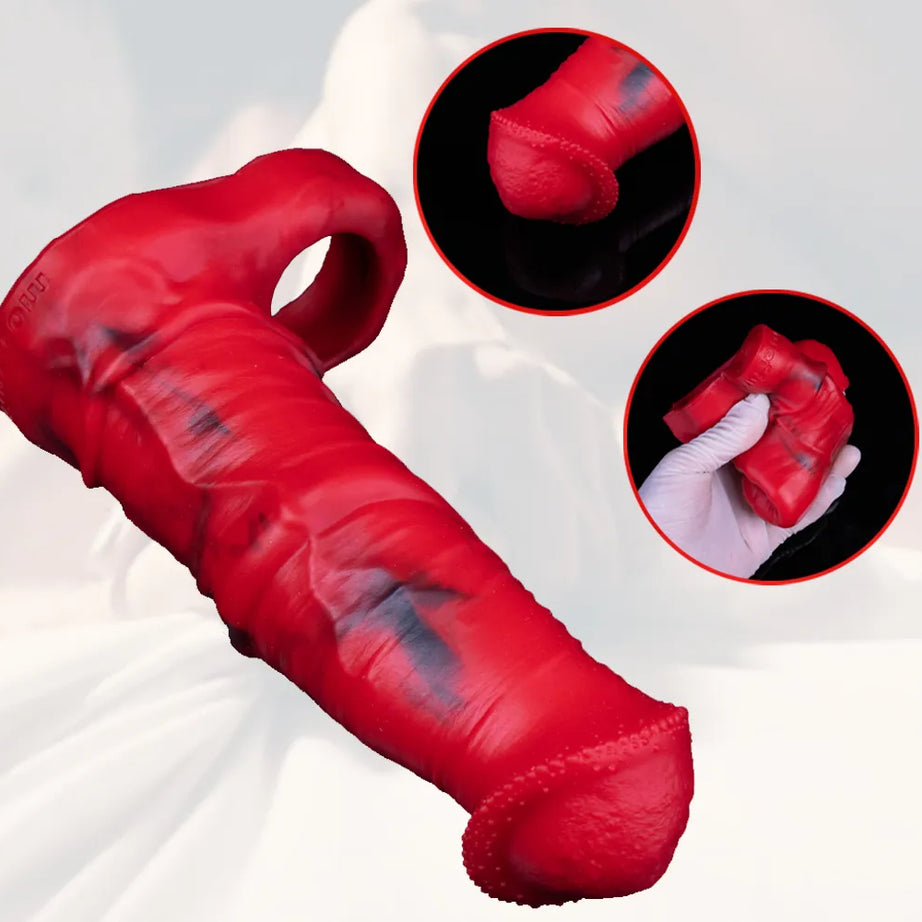 Penis Enlargement Silicone Reusable Penis Cover Dick Extender