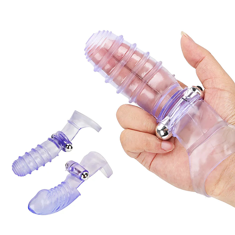 Powerful Finger Sleeve Vibrator G Spot Massage Clit Sex Toy