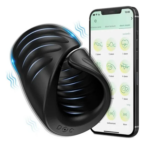 Penis Glans Vibrating Stimulator and trainer APP cell phone controlled