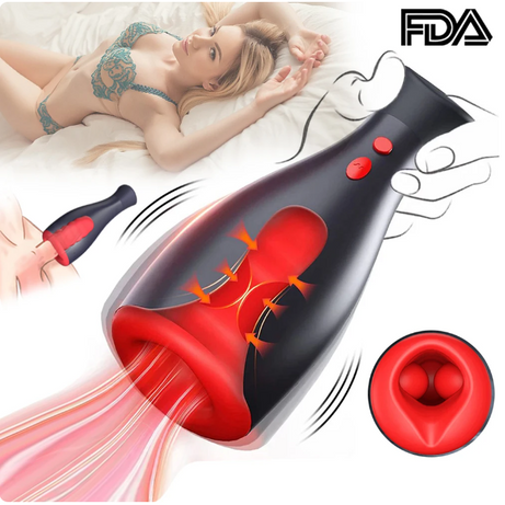 Adjustable Automatic Blow Job Machine with 7 modes with Vibrating Inflatable Pump