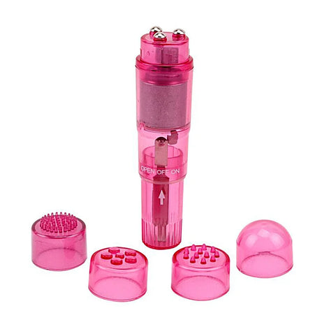 Handy Mini Vibrating Massager With 4 Stimulating Heads