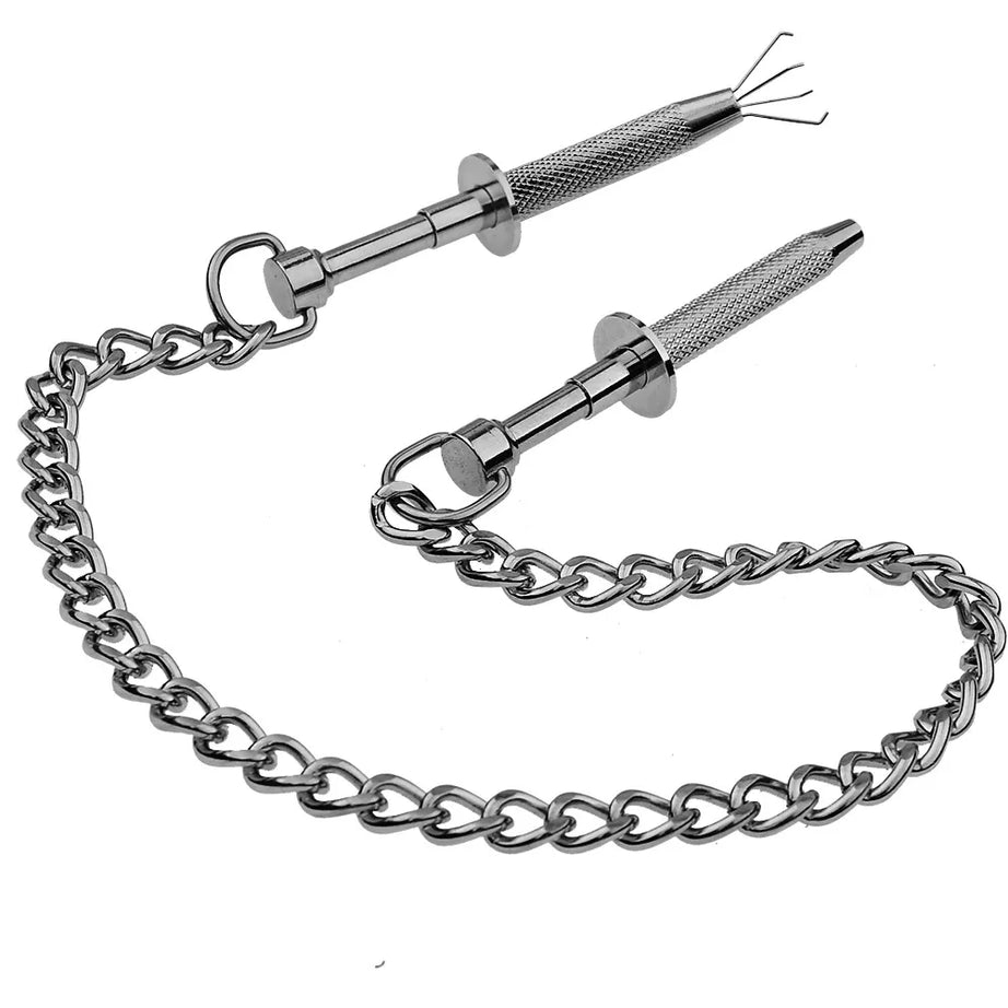 Edelstahl Nippel Milch Clips mit Metallkette Brust Schamlippen Clip Sex Sklaven Nippelklemmen Bdsm Bondage Sexspielzeug für Paare