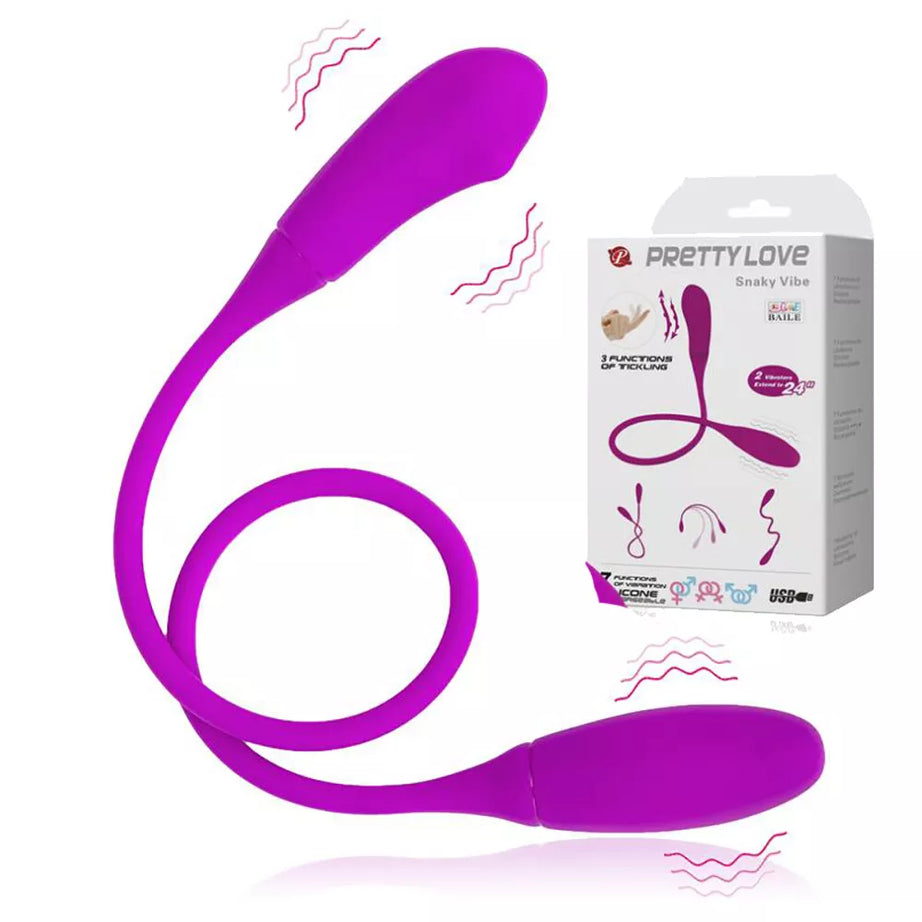 Rechargeable Dual Bullet Egg Vibrator Couples Clit G-Spot Sex Toy for Women Men