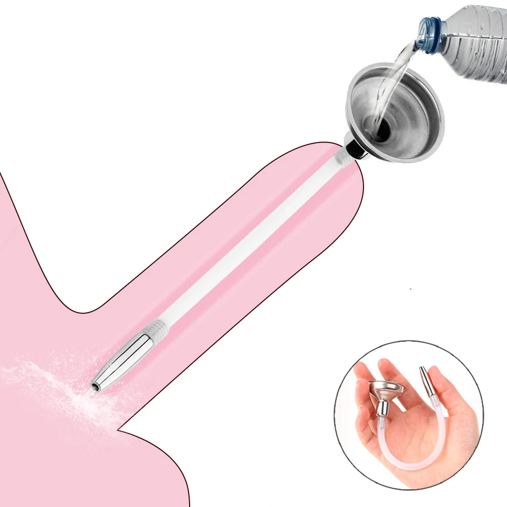 Hollow Urethral Sound Penis Plug Ejaculation Delay Cum Stopper