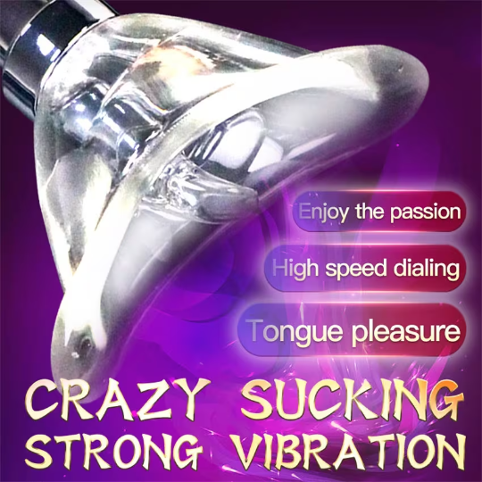 Strong Vacuum Sucking Pump And Tongue Stimulator and Vibrator Sex Toy