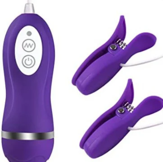 Nipple Clamp Vibrator G-Spot Nipple Clitoral Stimulator with 10 Modes Nipple Toy